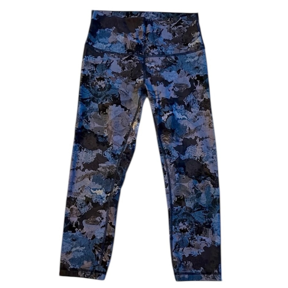 Lululemon Athletica Speed Up Tight Luxtreme Blue Black Leggings Camo Women’s 6